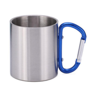 Stainless Steel Mug with Carabiner Handle