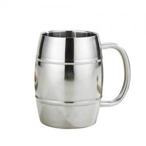 Stainless steel large capacity beer mug with handle