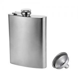 Classic leak proof silver hip flask