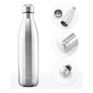 Stainless Steel Water Bottle Silver Sports Reusable Water Bottle with Hidden Compartment Stores Valuables