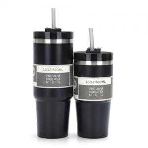 20oz and 30oz stainless steel vacuum tumbler with lid and straw