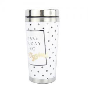 450ml double wall insulated travel mugs with paper inserts 16OZ DIY travel Insert paper mug