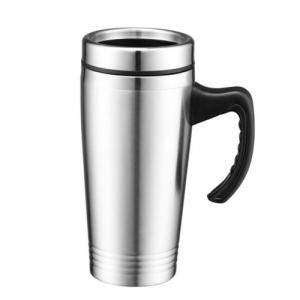 Eco friendly 400ml coffee travel mug stainless steel insulated tumbler with handle